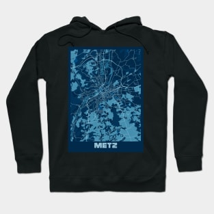 Metz - France Peace City Map Hoodie